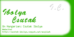 ibolya csutak business card